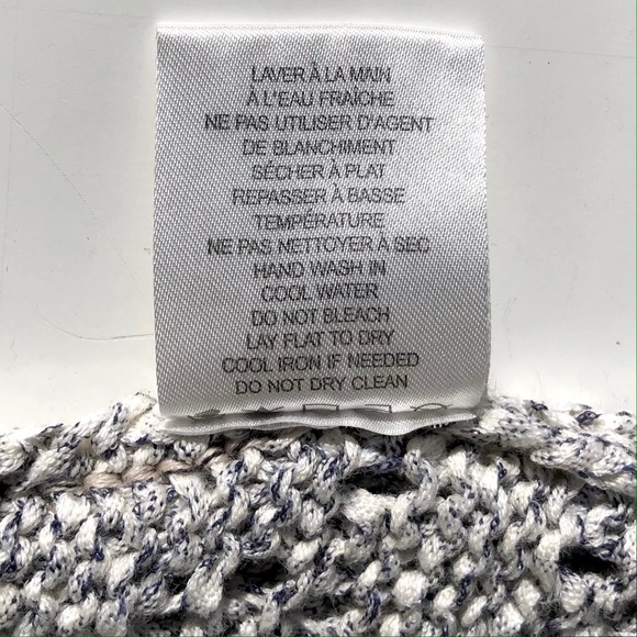 St. Tropez West open weave sweater pullover sweater size XS cream salt & pepper - Picture 6 of 6